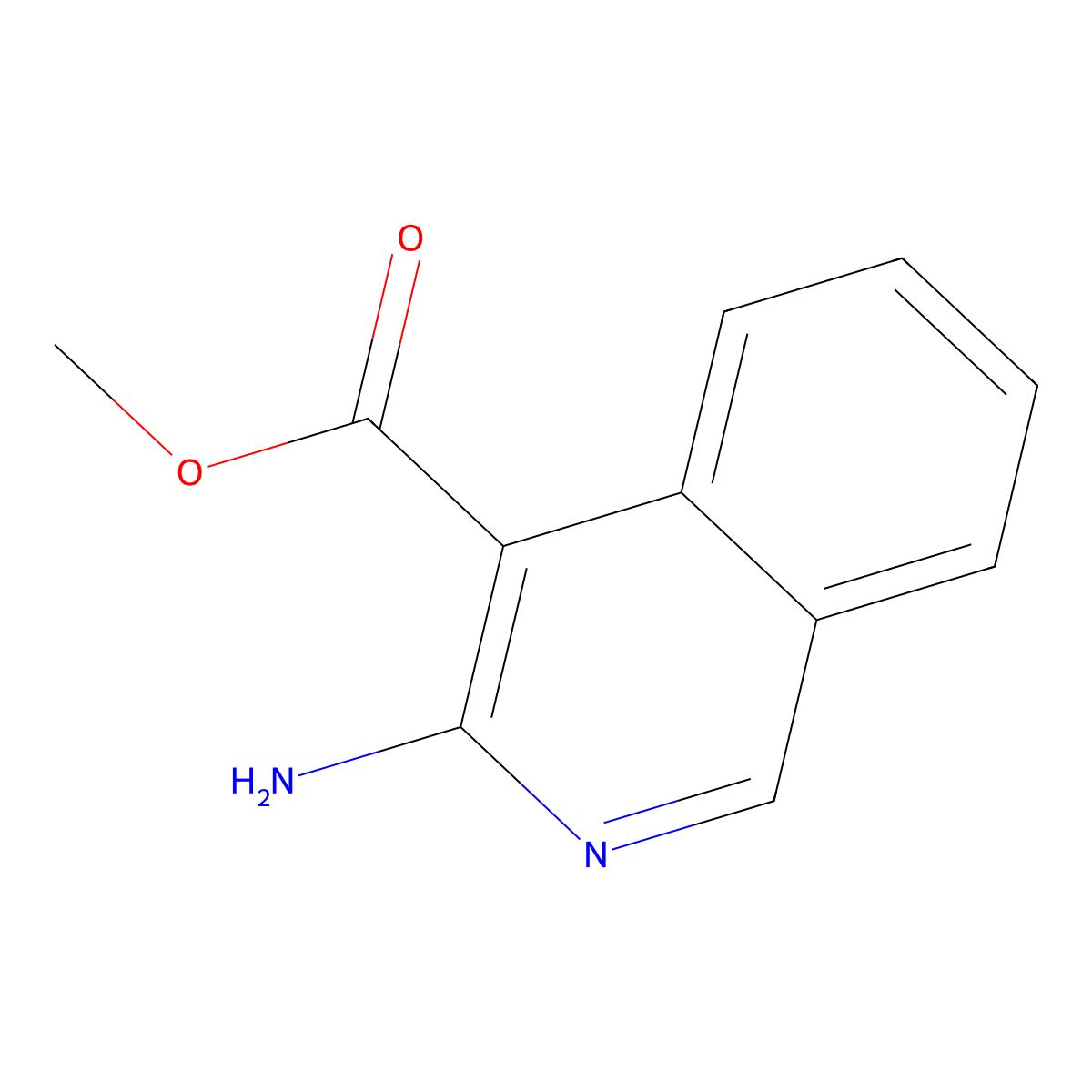 Methyl 3-aminoisoquinoline-4-carboxylate molecular structure, CAS 1780806-11-2
