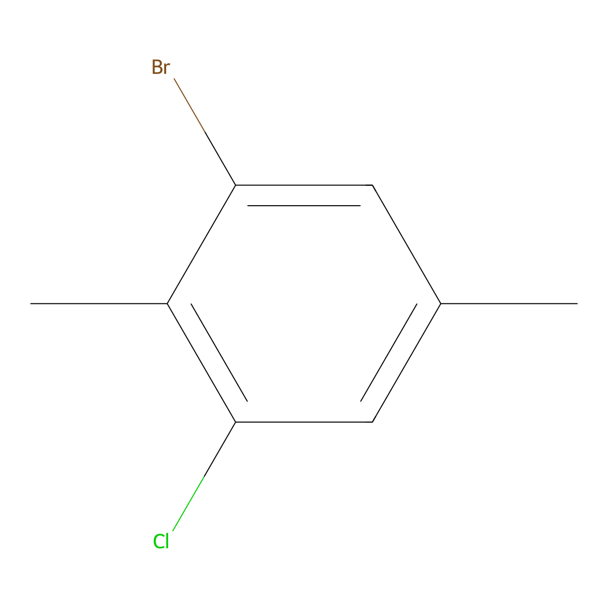 1-Bromo-3-chloro-2,5-dimethylbenzene molecular structure, CAS 1780808-80-1