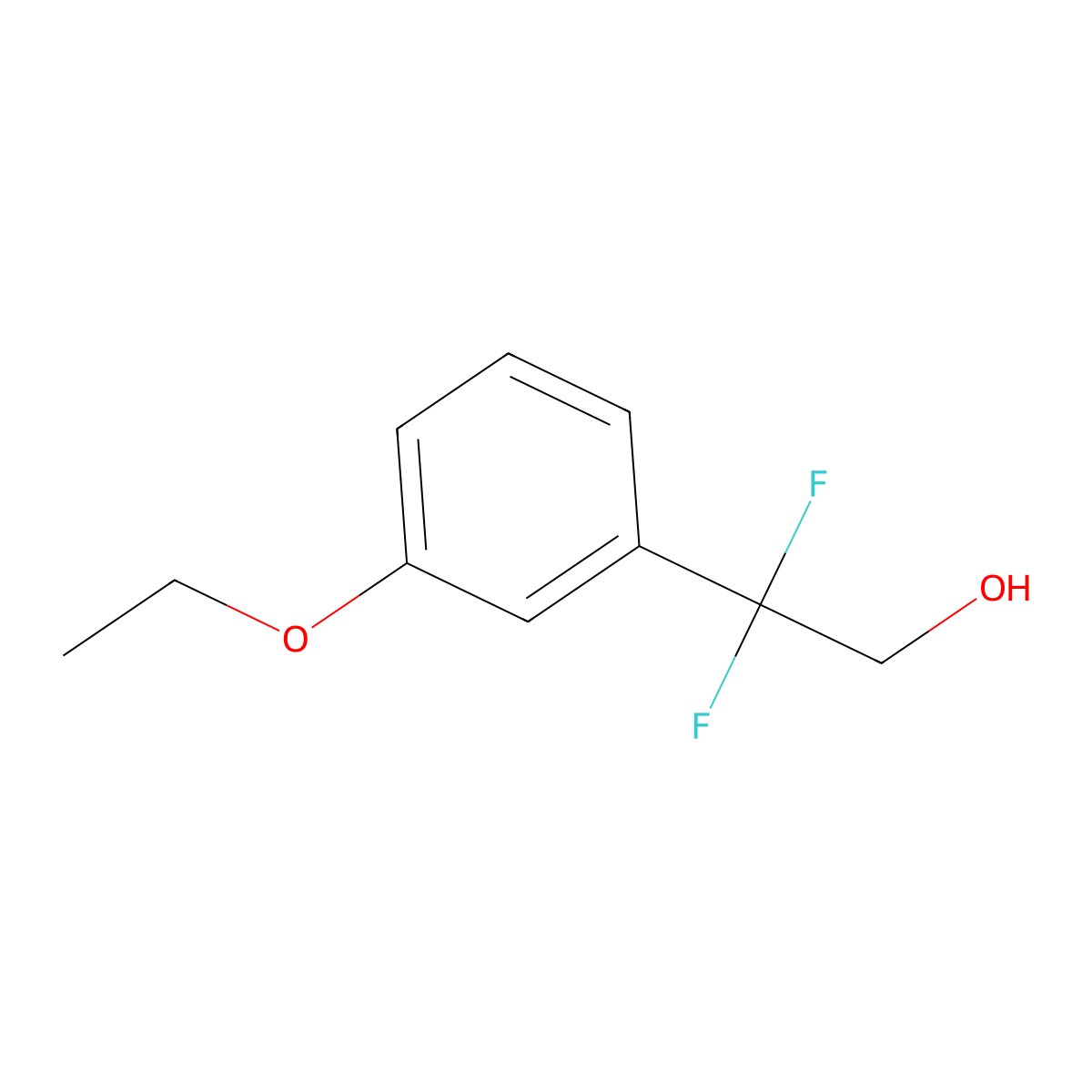2-(3-Ethoxyphenyl)-2,2-difluoroethan-1-ol molecular structure, CAS 1780810-43-6