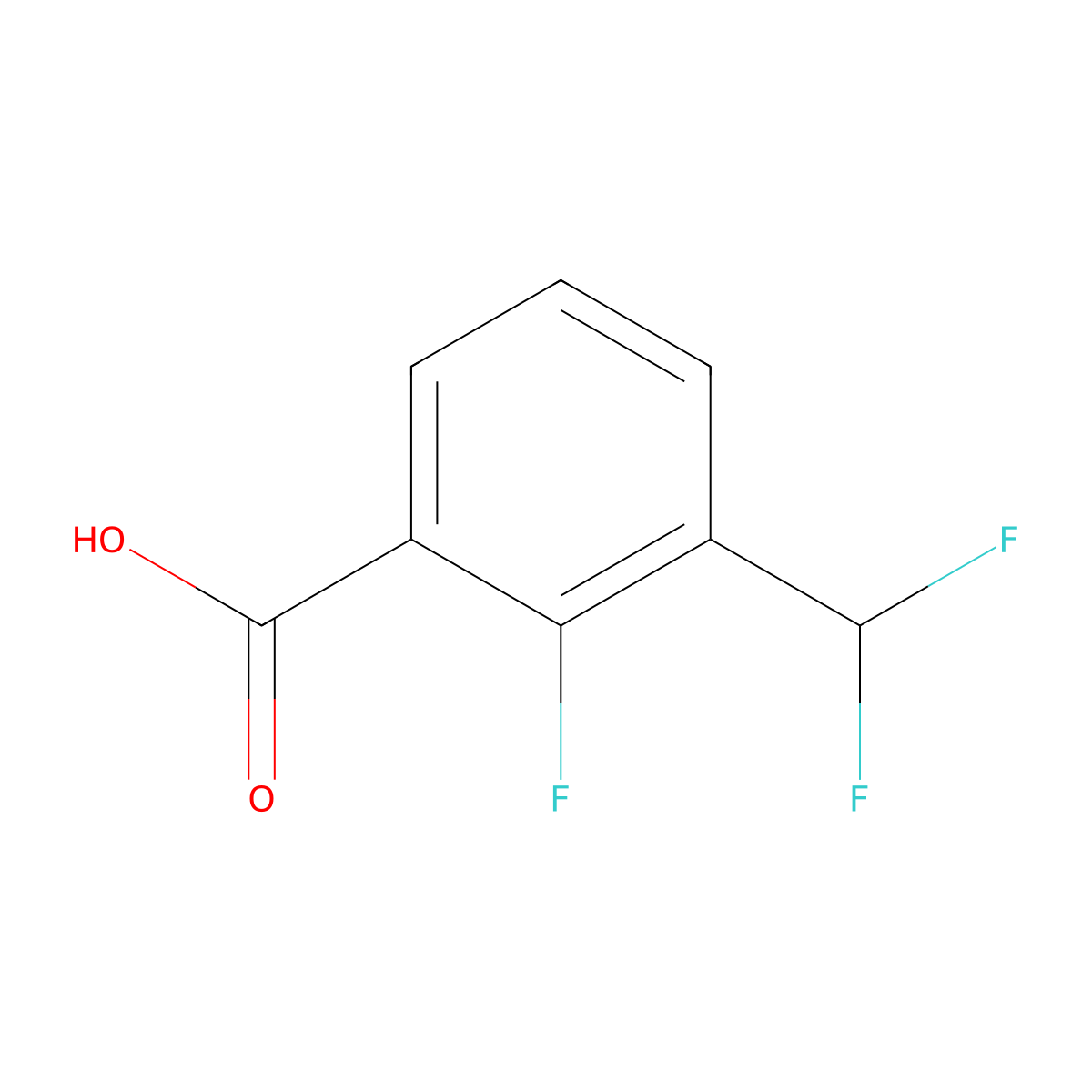 3-(Difluoromethyl)-2-fluorobenzoic acid molecular structure, CAS 1780810-87-8