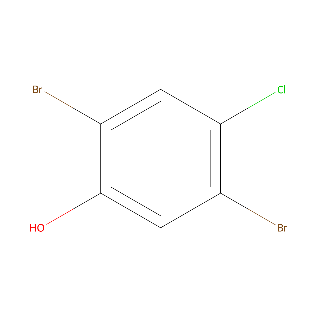 2,5-Dibromo-4-chlorophenol molecular structure, CAS 1780815-39-5
