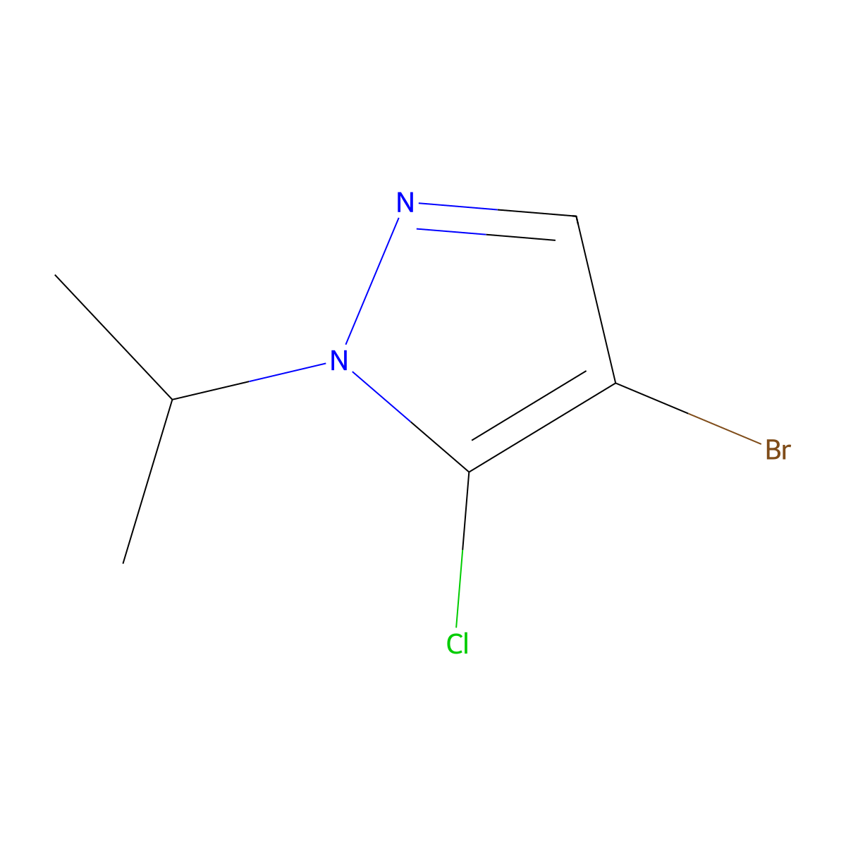 4-Bromo-5-chloro-1-isopropyl-1H-pyrazole molecular structure, CAS 1780816-65-0