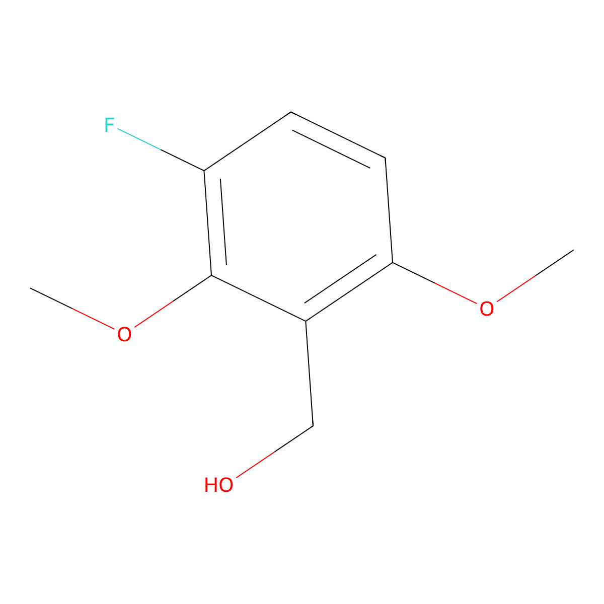 (3-Fluoro-2,6-dimethoxyphenyl)methanol molecular structure, CAS 1780821-46-6