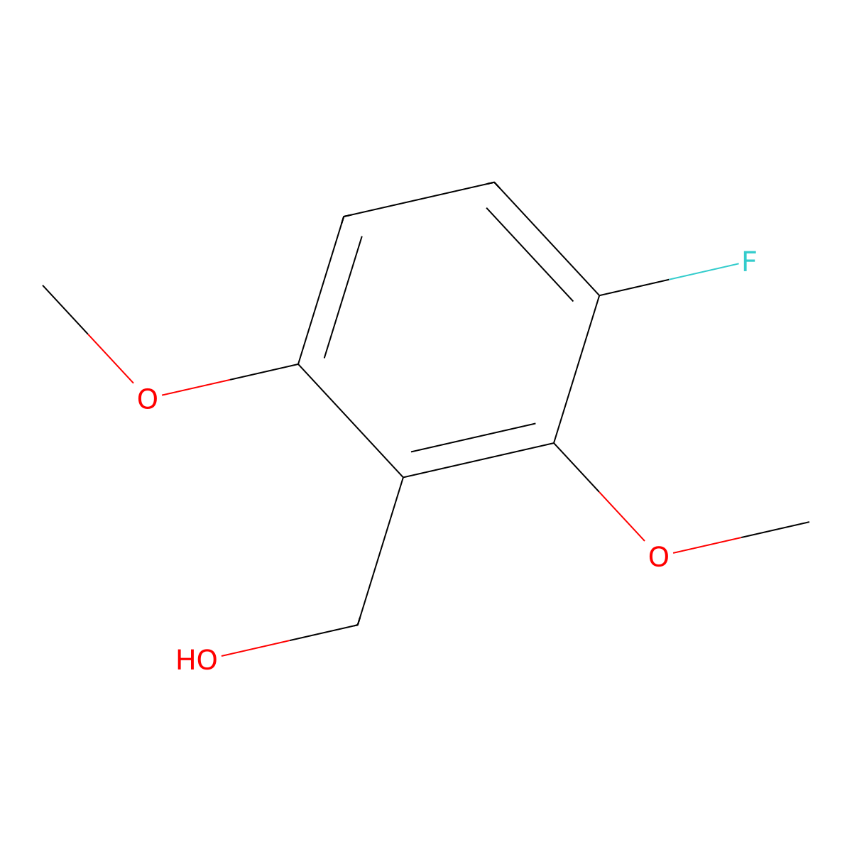 (3-Fluoro-2,6-dimethoxyphenyl)methanol molecular structure, CAS 1780821-46-6