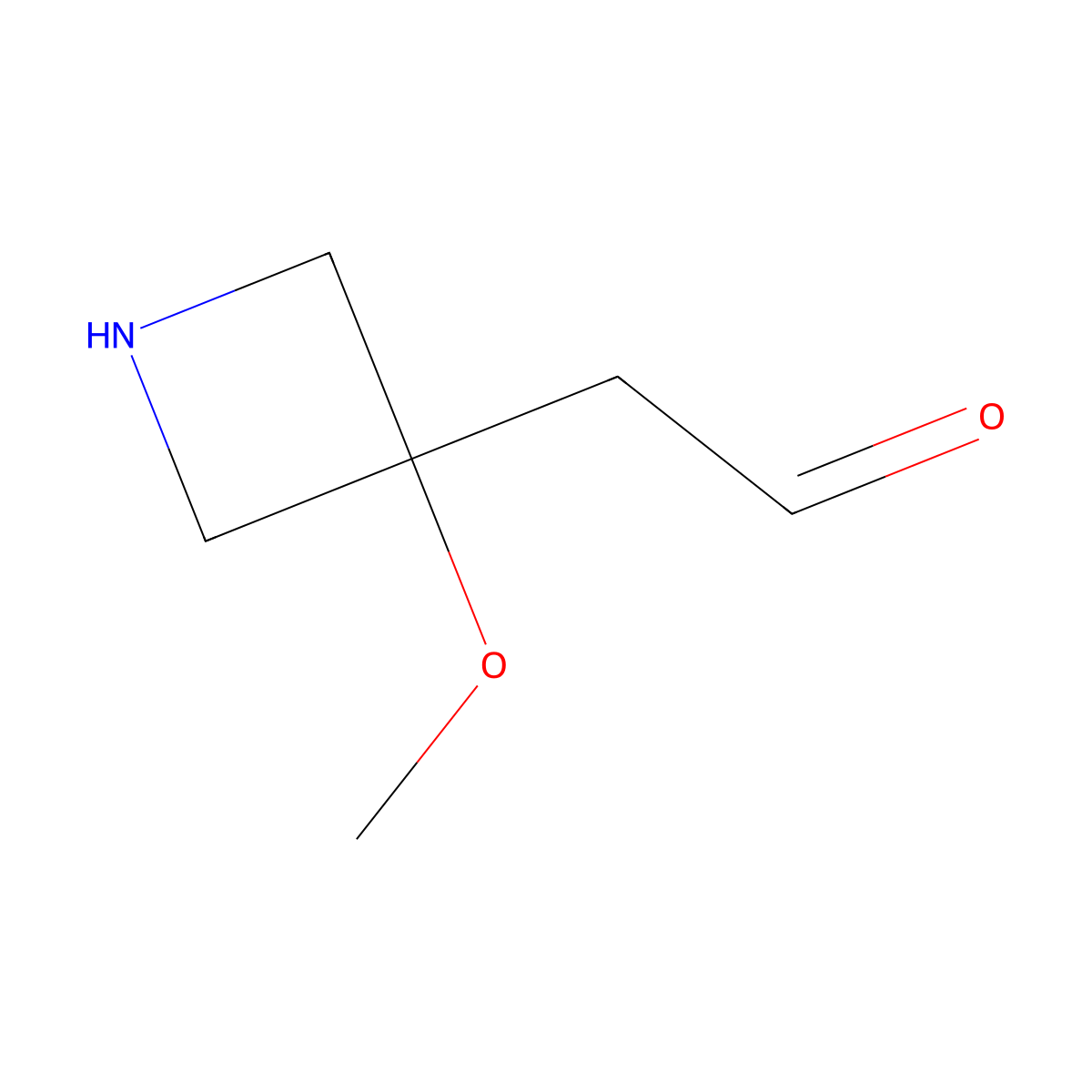 2-(3-Methoxyazetidin-3-yl)acetaldehyde molecular structure, CAS 1780823-57-5
