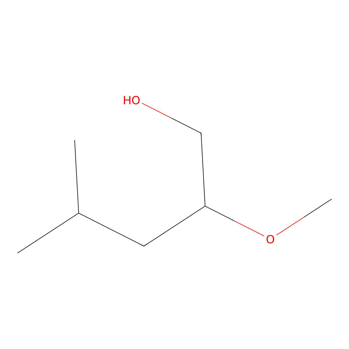 2-Methoxy-4-methylpentan-1-ol molecular structure, CAS 1780824-43-2