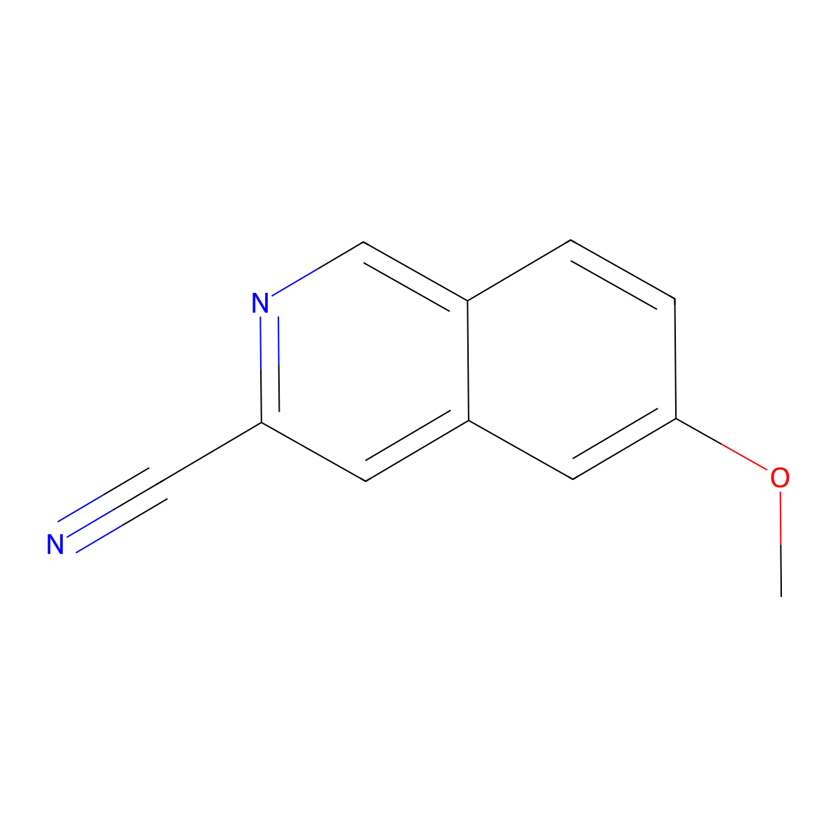 6-Methoxyisoquinoline-3-carbonitrile molecular structure, CAS 1780824-60-3