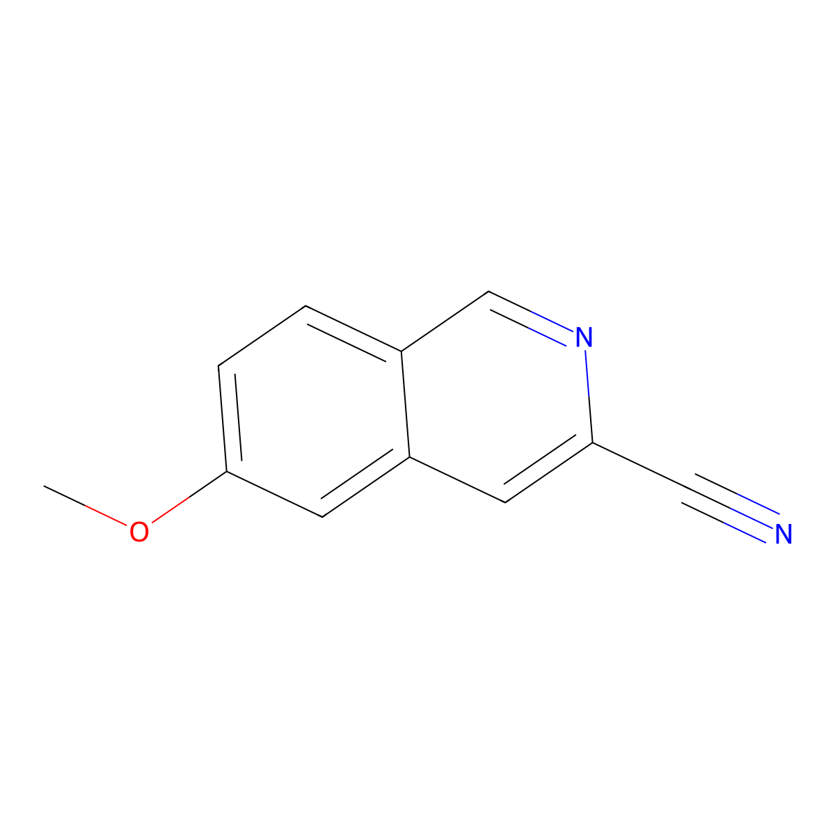 6-Methoxyisoquinoline-3-carbonitrile molecular structure, CAS 1780824-60-3