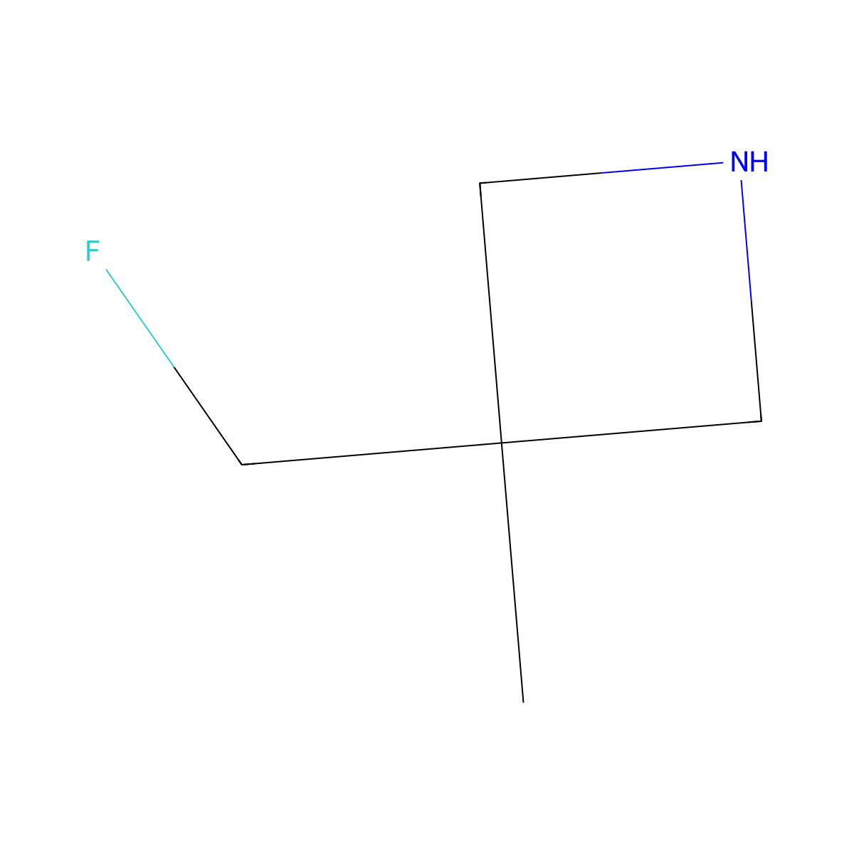 3-(Fluoromethyl)-3-methylazetidine molecular structure, CAS 1780827-66-8