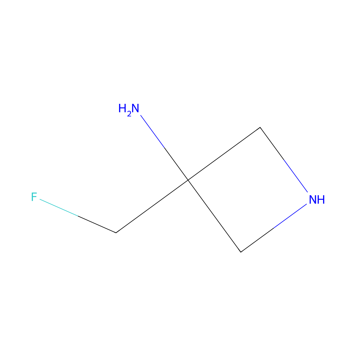 3-(Fluoromethyl)azetidin-3-amine molecular structure, CAS 1780827-75-9