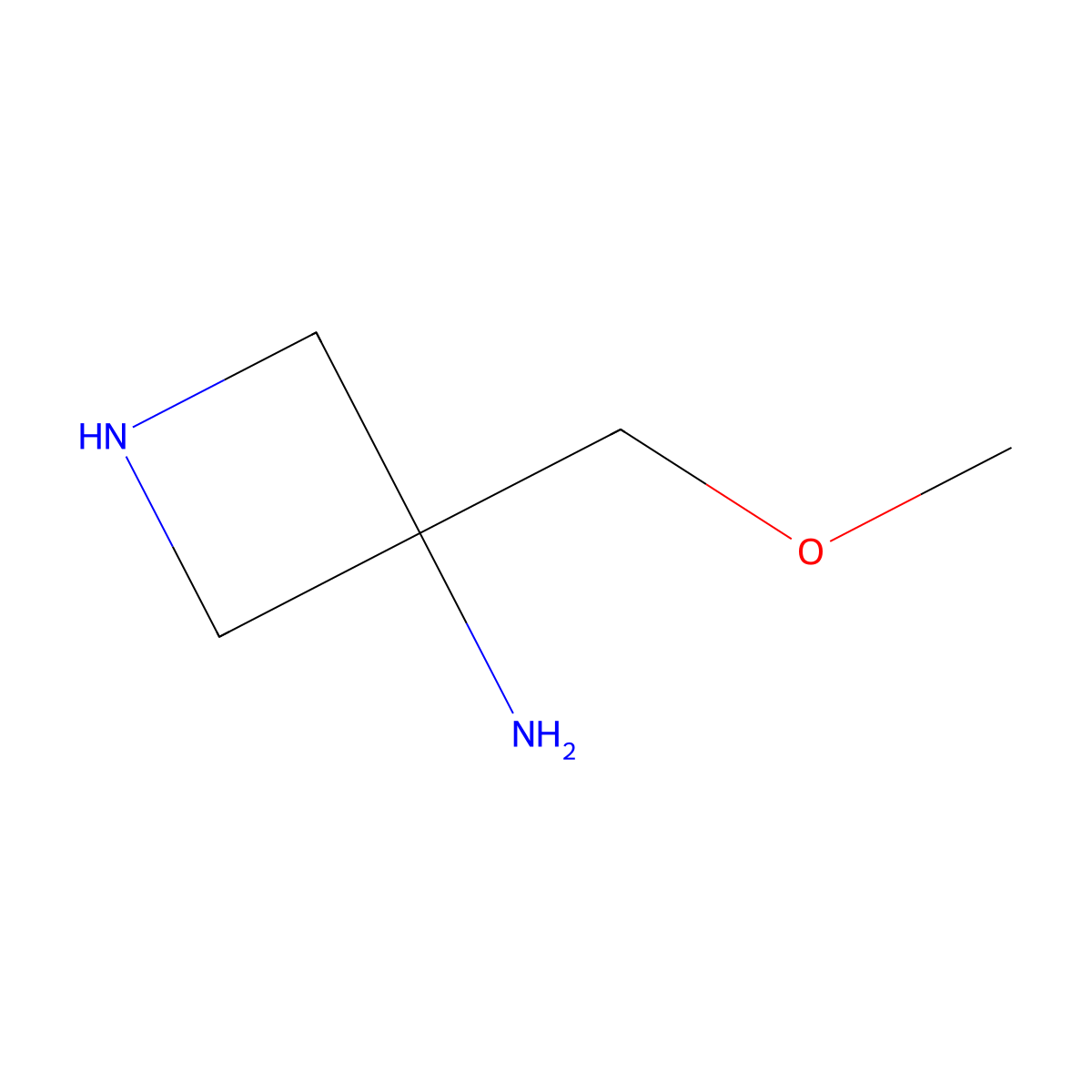 3-(Methoxymethyl)azetidin-3-amine molecular structure, CAS 1780828-48-9