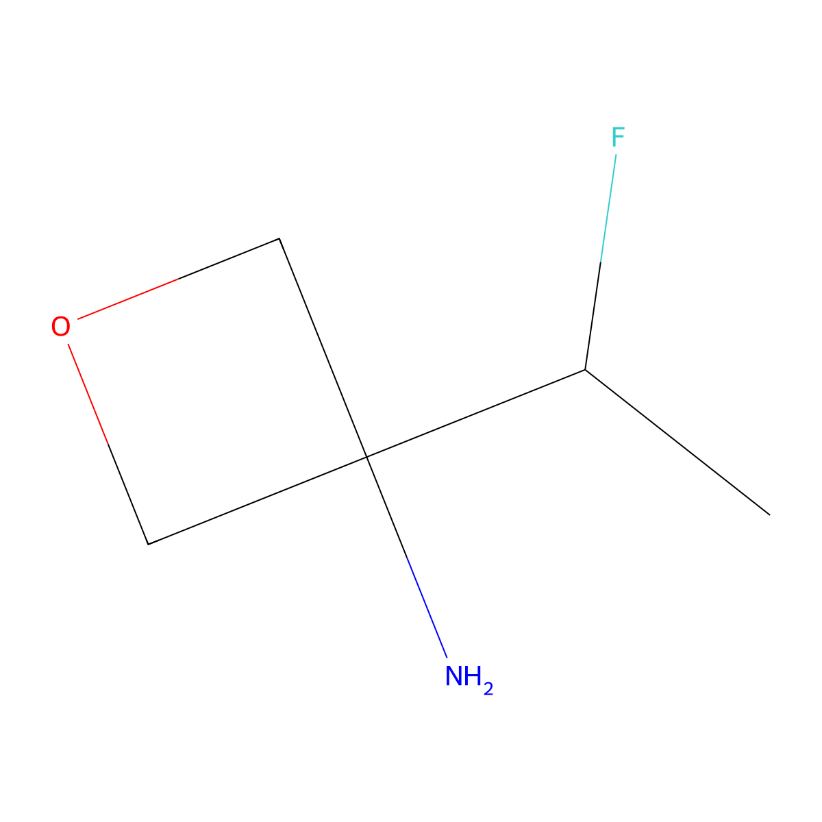 3-(1-Fluoroethyl)oxetan-3-amine molecular structure, CAS 1780829-44-8