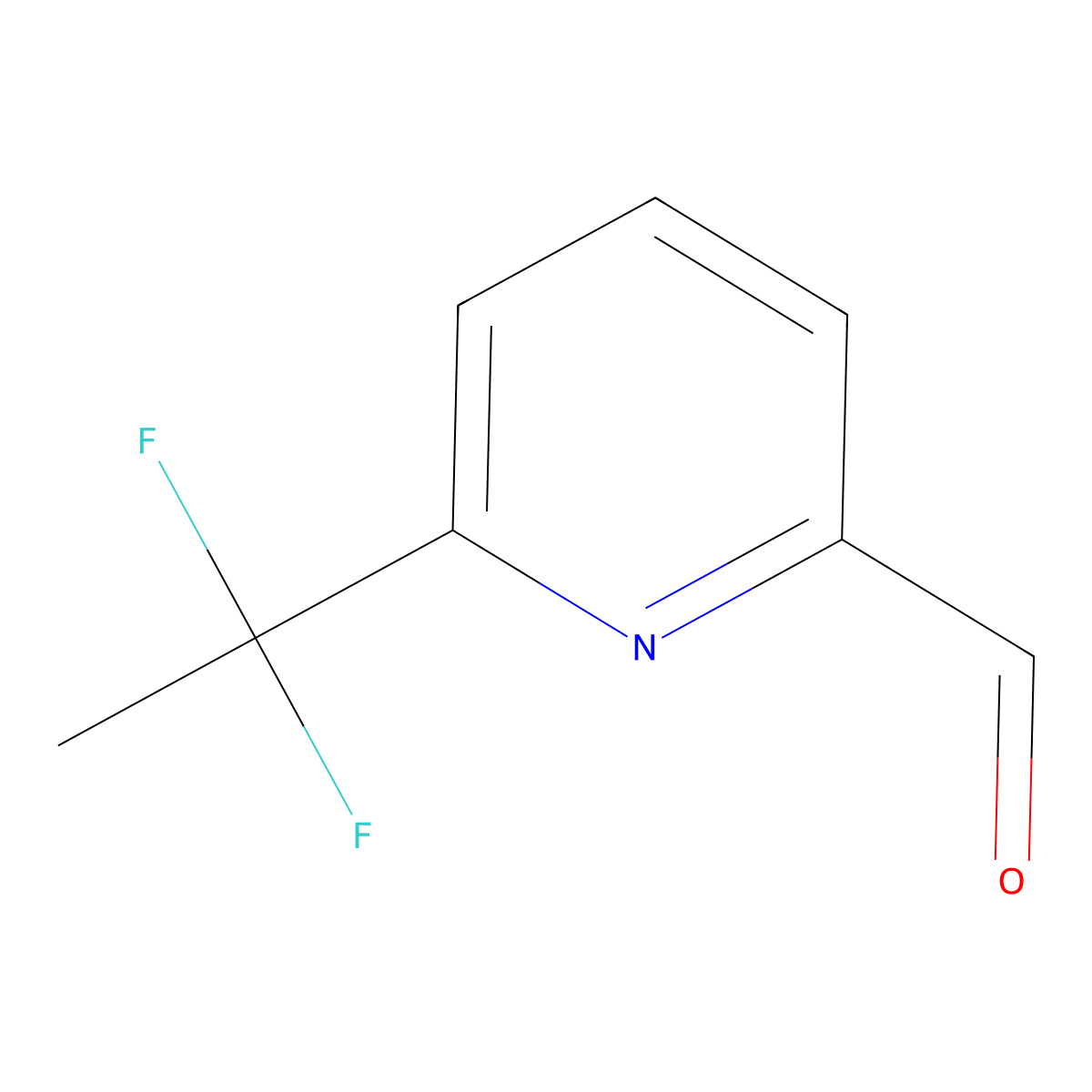 6-(1,1-Difluoroethyl)pyridine-2-carbaldehyde molecular structure, CAS 1780829-93-7