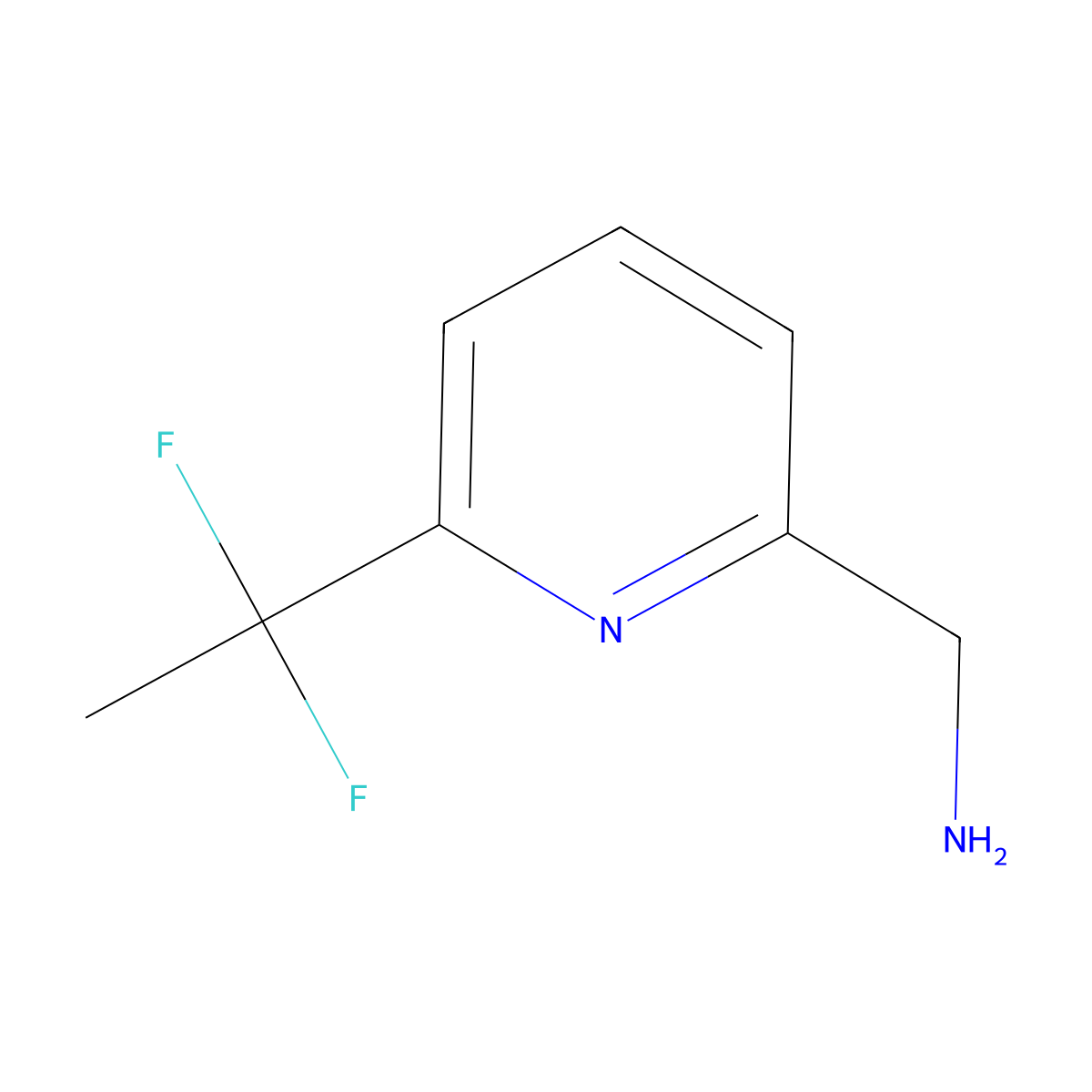 (6-(1,1-Difluoroethyl)pyridin-2-yl)methanamine molecular structure, CAS 1780830-33-2