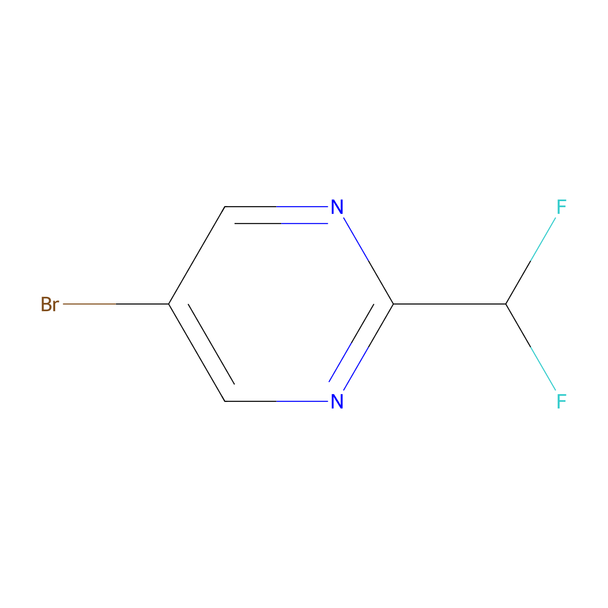 5-Bromo-2-(difluoromethyl)pyrimidine molecular structure, CAS 1780834-92-5