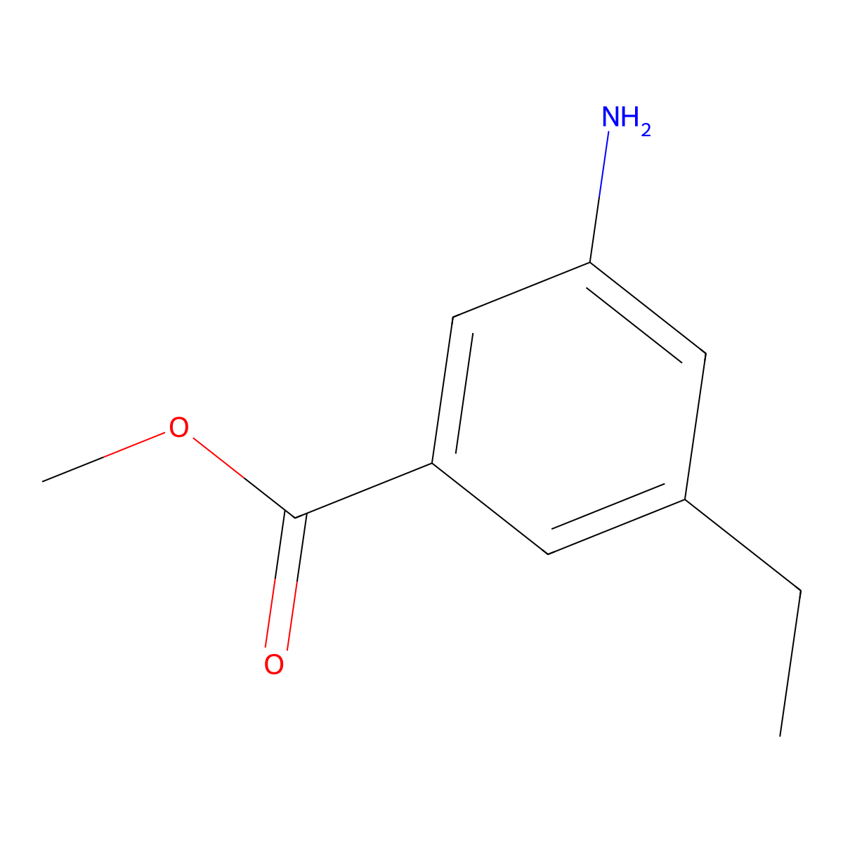 Methyl 3-amino-5-ethylbenzoate molecular structure, CAS 1780837-14-0