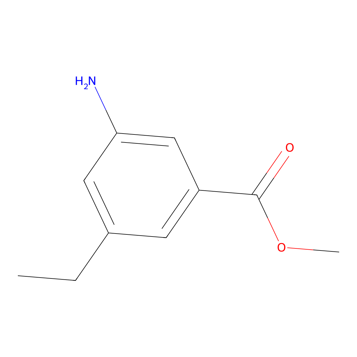 Methyl 3-amino-5-ethylbenzoate molecular structure, CAS 1780837-14-0