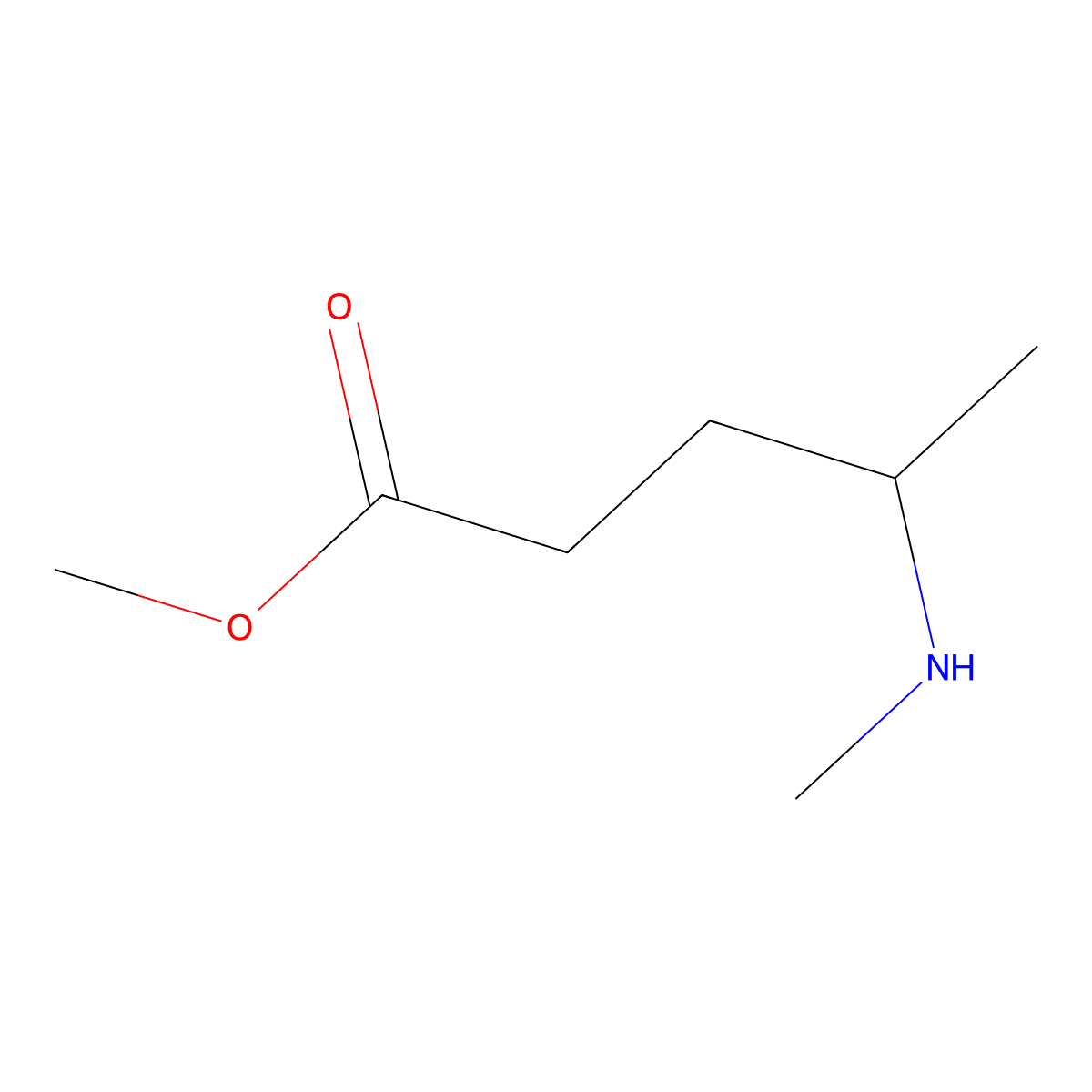 Methyl 4-(methylamino)pentanoate molecular structure, CAS 1780843-65-3