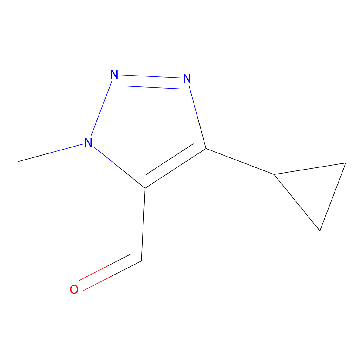 4-Cyclopropyl-1-methyl-1H-1,2,3-triazole-5-carbaldehyde molecular structure, CAS 1780845-96-6