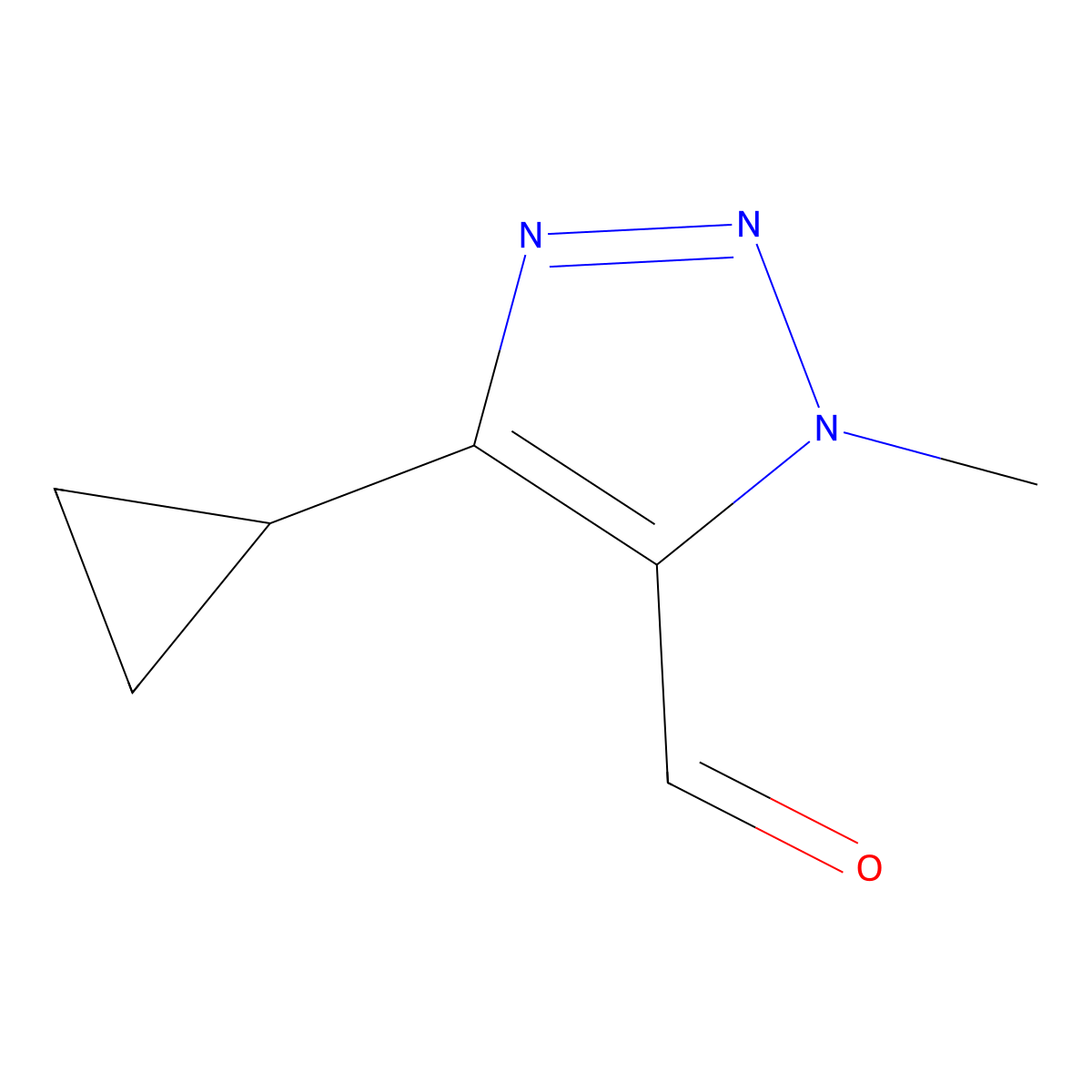 4-Cyclopropyl-1-methyl-1H-1,2,3-triazole-5-carbaldehyde molecular structure, CAS 1780845-96-6