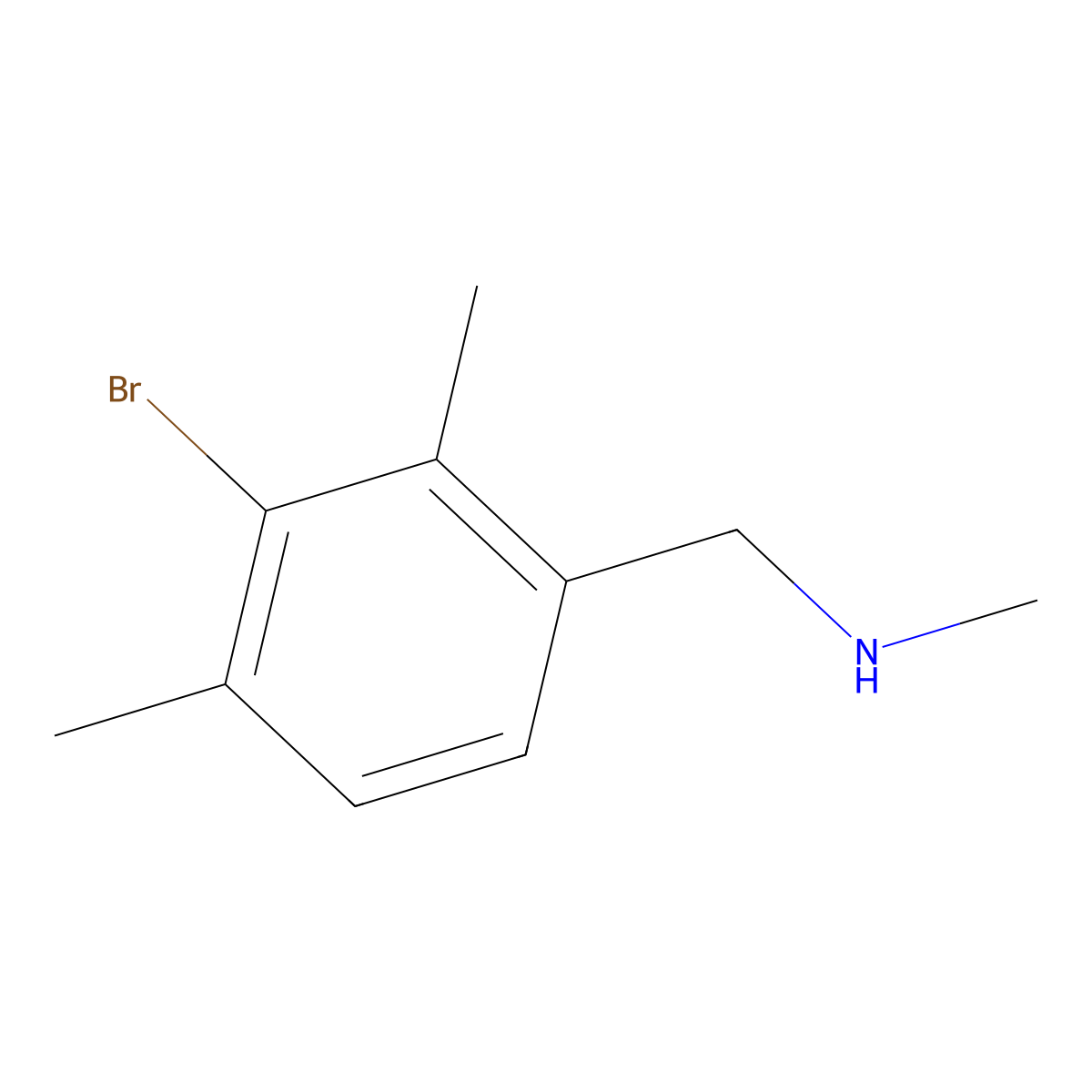 [(3-Bromo-2,4-dimethylphenyl)methyl](methyl)amine molecular structure, CAS 1780851-35-5