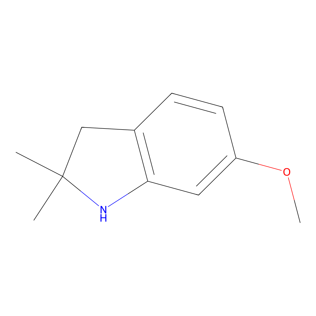 6-methoxy-2,2-dimethyl-2,3-dihydro-1H-indole molecular structure, CAS 1780852-79-0