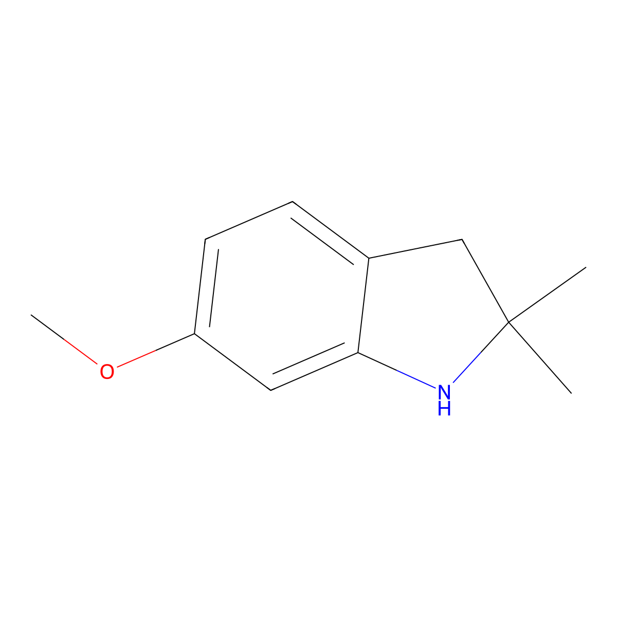6-methoxy-2,2-dimethyl-2,3-dihydro-1H-indole molecular structure, CAS 1780852-79-0