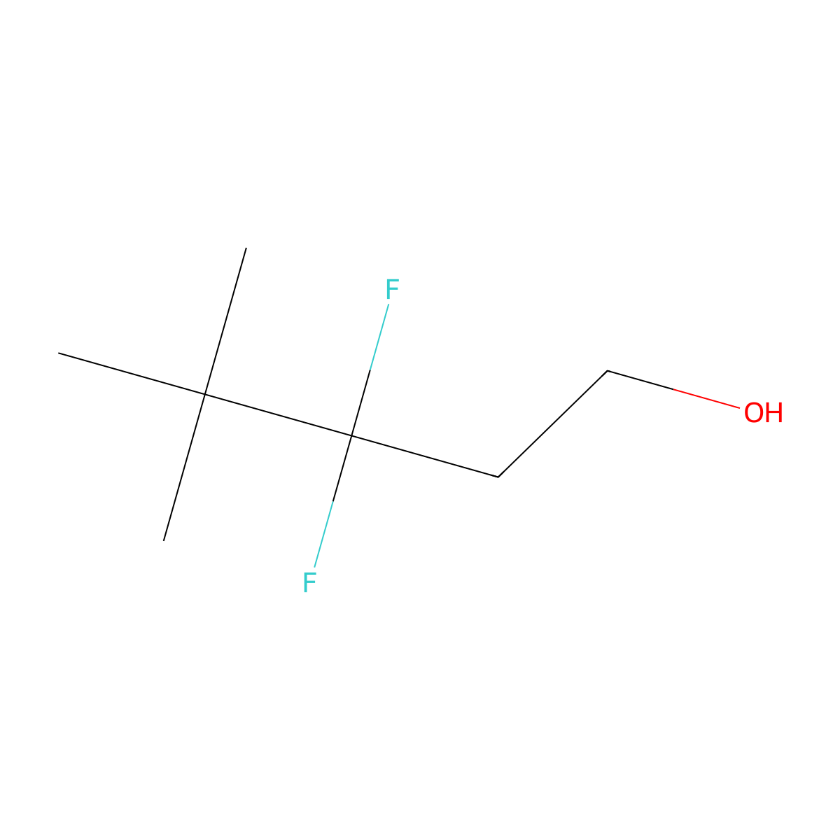 3,3-Difluoro-4,4-dimethylpentan-1-ol molecular structure, CAS 1780865-34-0
