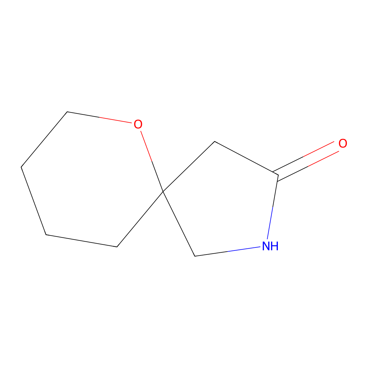 6-Oxa-2-azaspiro[4.5]decan-3-one molecular structure, CAS 1780866-54-7