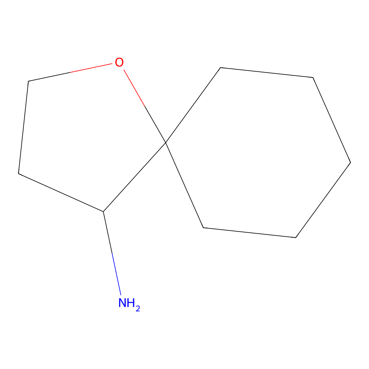 1-Oxaspiro[4.5]decan-4-amine molecular structure, CAS 1780867-14-2