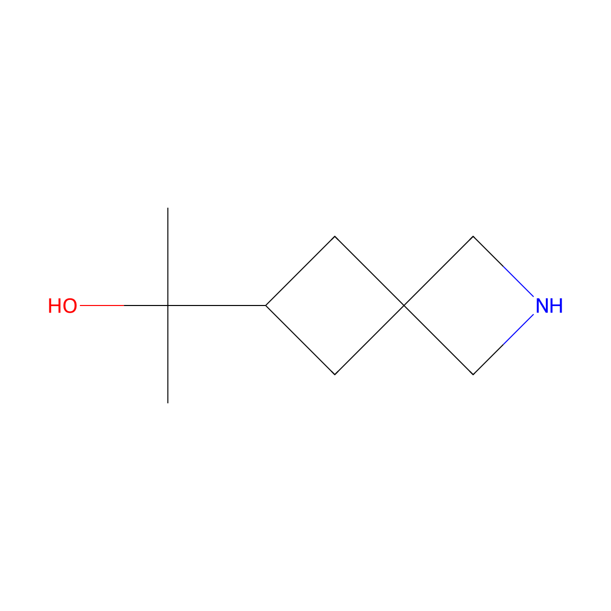 2-{2-Azaspiro[3.3]heptan-6-yl}propan-2-ol molecular structure, CAS 1780867-87-9