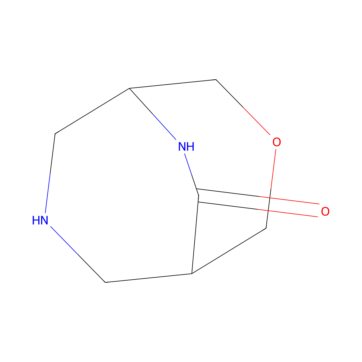 3-Oxa-7,9-diazabicyclo[3.3.2]decan-10-one molecular structure, CAS 1780867-93-7