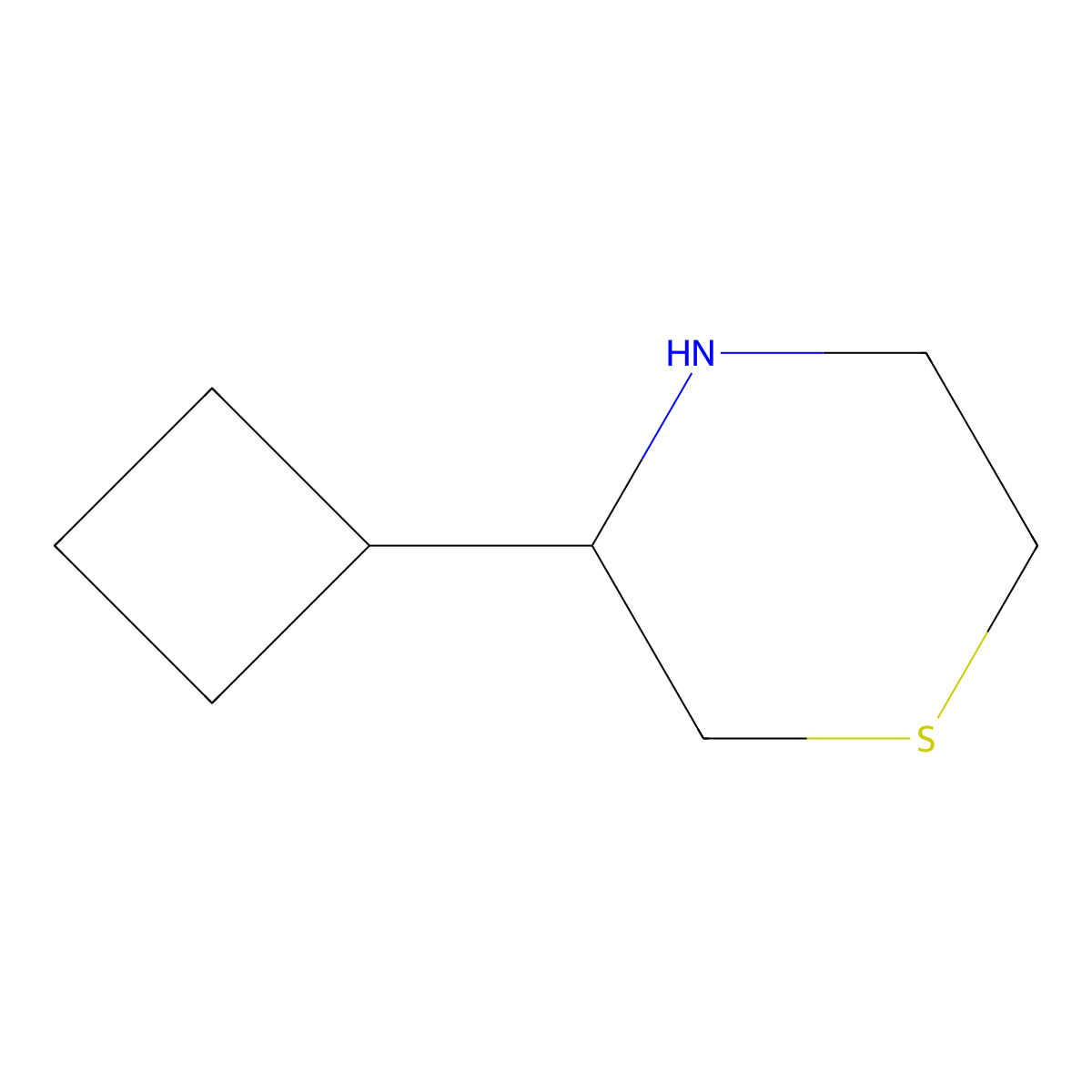 3-Cyclobutylthiomorpholine molecular structure, CAS 1780868-69-0
