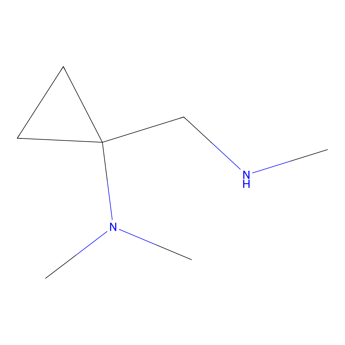 N,N-dimethyl-1-[(methylamino)methyl]cyclopropan-1-amine molecular structure, CAS 1780869-32-0