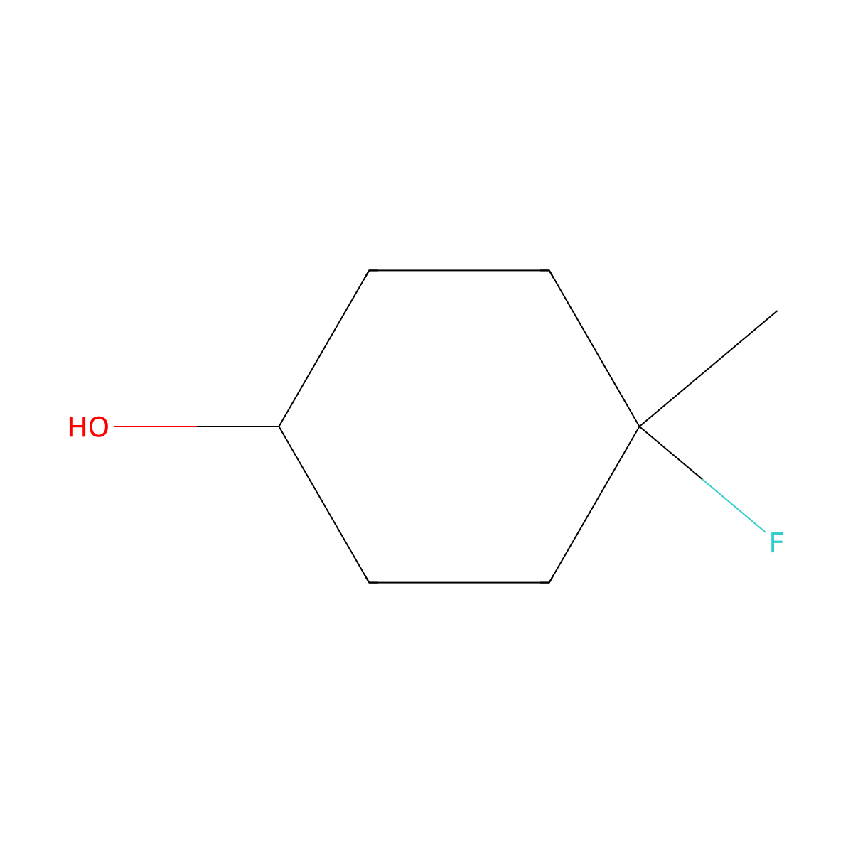 4-Fluoro-4-methylcyclohexan-1-ol molecular structure, CAS 1780870-27-0
