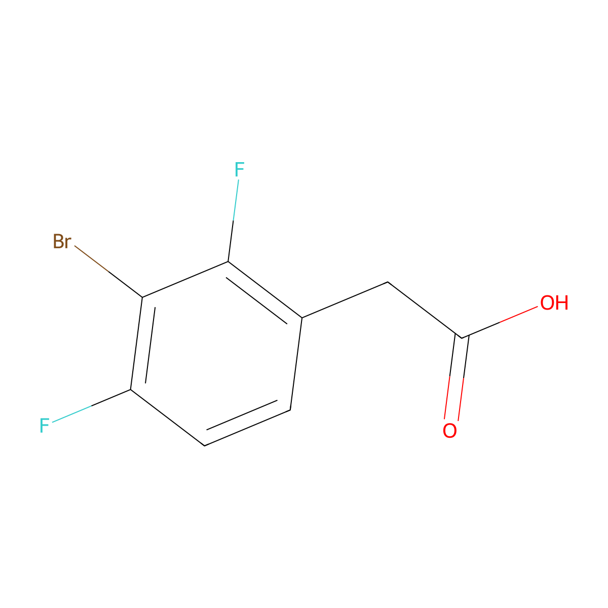 2-(3-Bromo-2,4-difluorophenyl)acetic acid molecular structure, CAS 1780877-73-7