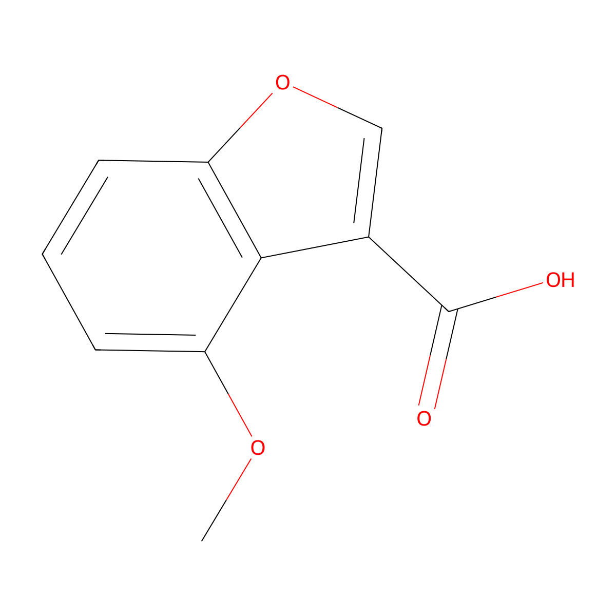 4-Methoxybenzofuran-3-carboxylic acid molecular structure, CAS 1780878-81-0