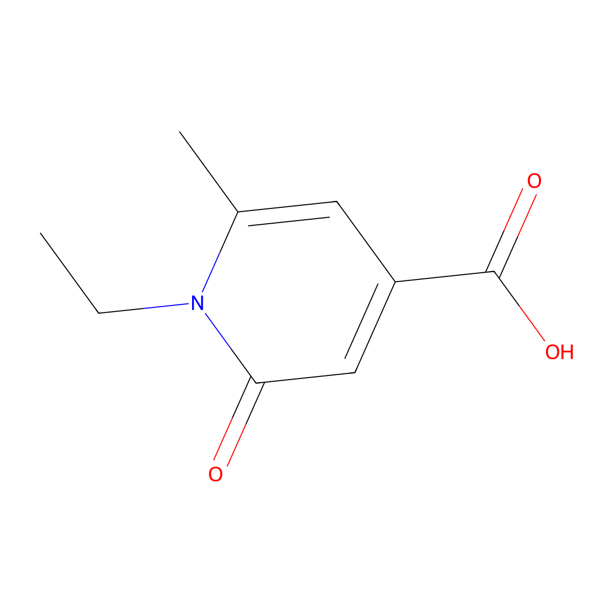 1-Ethyl-6-methyl-2-oxo-1,2-dihydropyridine-4-carboxylic acid molecular structure, CAS 1780883-32-0