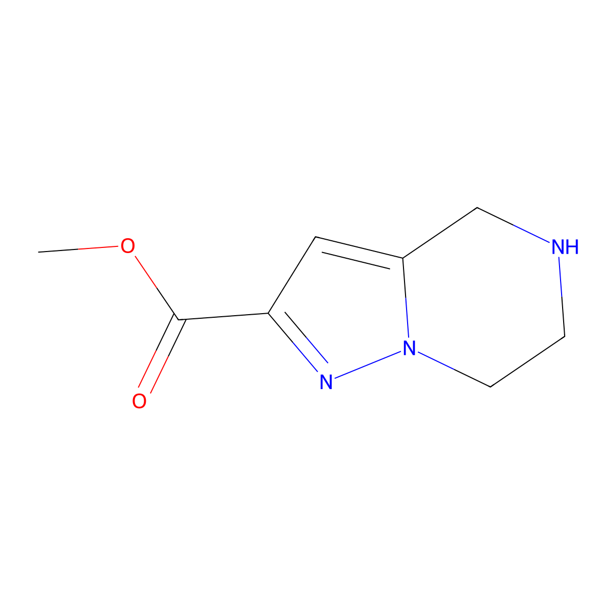 Methyl 4,5,6,7-tetrahydropyrazolo[1,5-a]pyrazine-2-carboxylate molecular structure, CAS 1780883-69-3