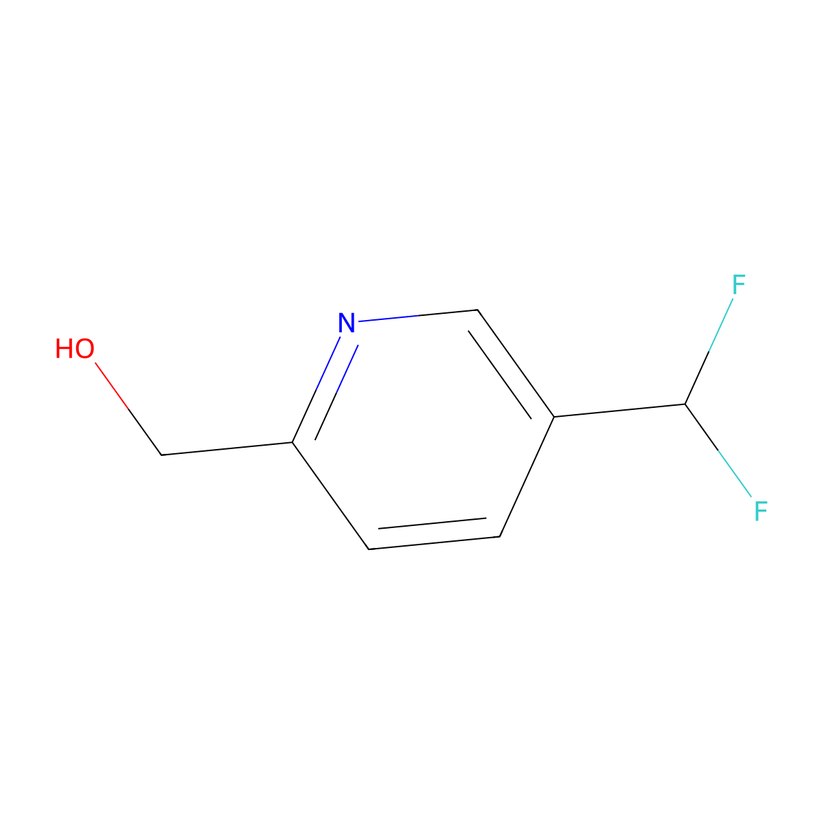 [5-(Difluoromethyl)pyridin-2-YL]methanol molecular structure, CAS 1780886-64-7
