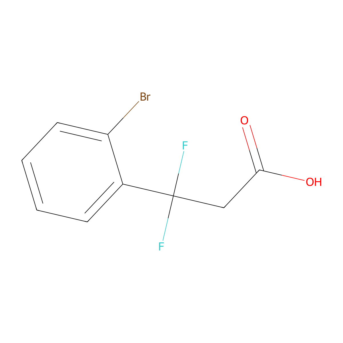 3-(2-Bromophenyl)-3,3-difluoropropanoic acid molecular structure, CAS 1780888-08-5