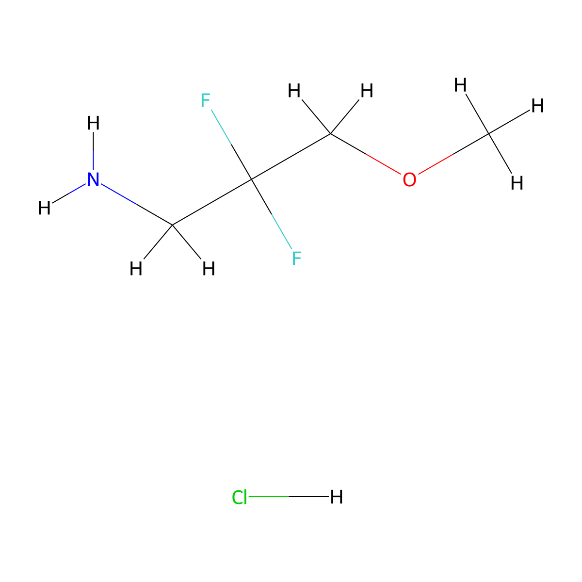 2,2-Difluoro-3-methoxypropan-1-amine hydrochloride molecular structure, CAS 1780891-25-9
