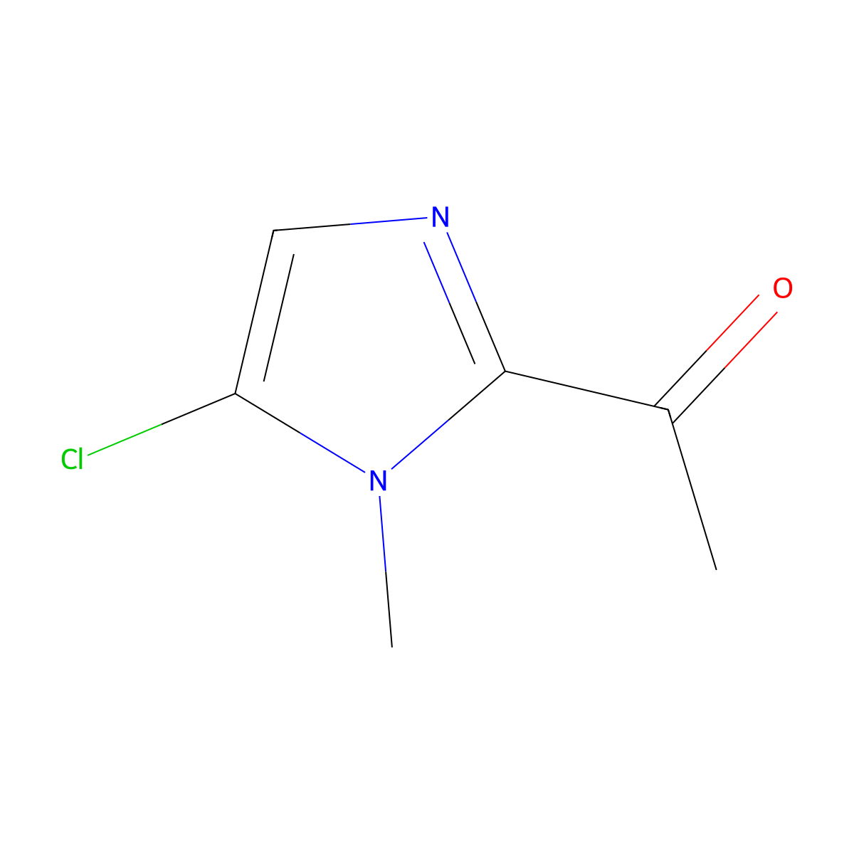 1-(5-chloro-1-methyl-1H-imidazol-2-yl)ethan-1-one molecular structure, CAS 1780892-49-0