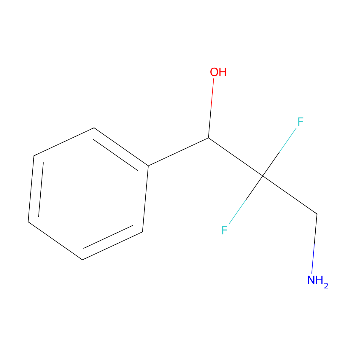 3-Amino-2,2-difluoro-1-phenylpropan-1-ol molecular structure, CAS 1780897-42-8