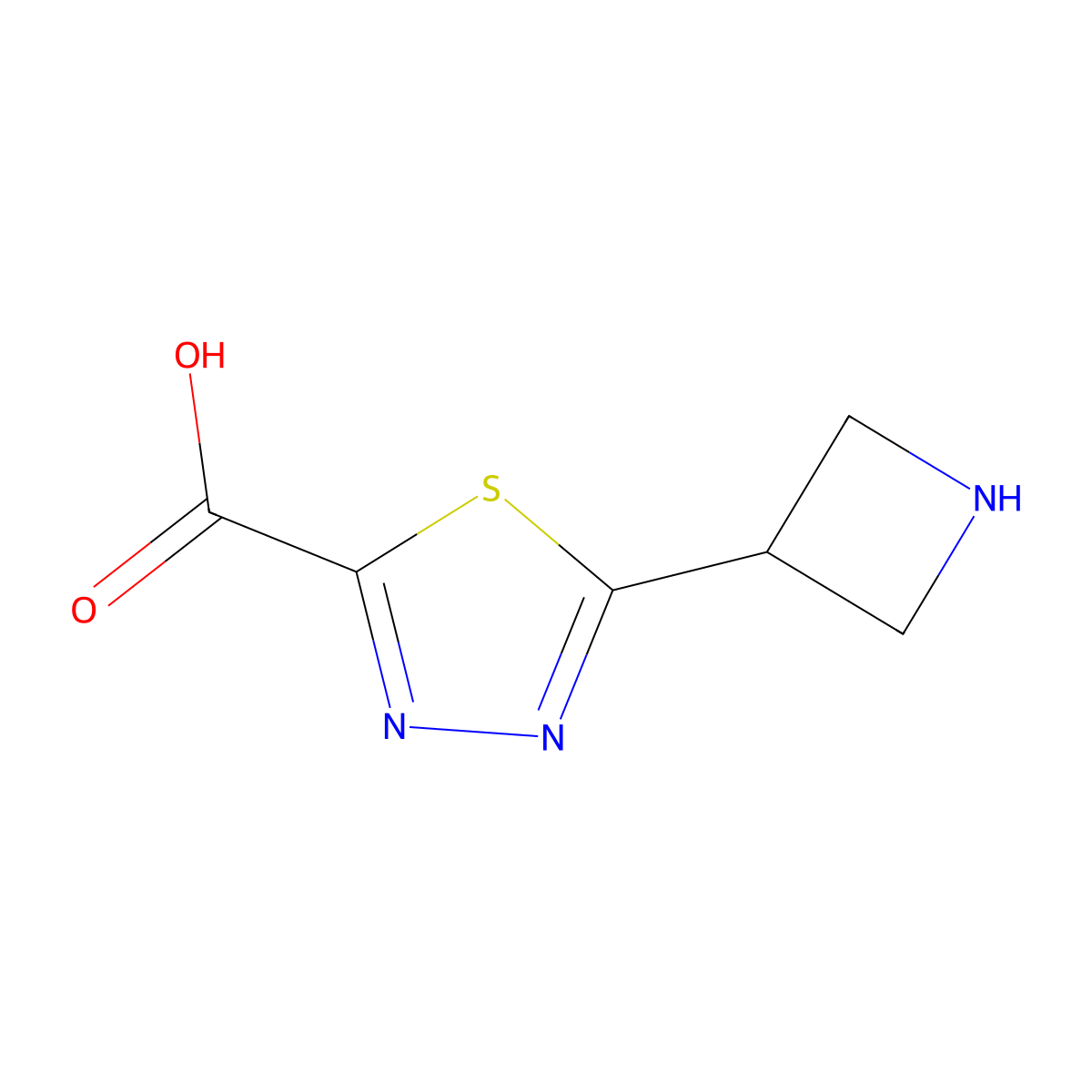 5-(Azetidin-3-yl)-1,3,4-thiadiazole-2-carboxylic acid molecular structure, CAS 1780898-63-6