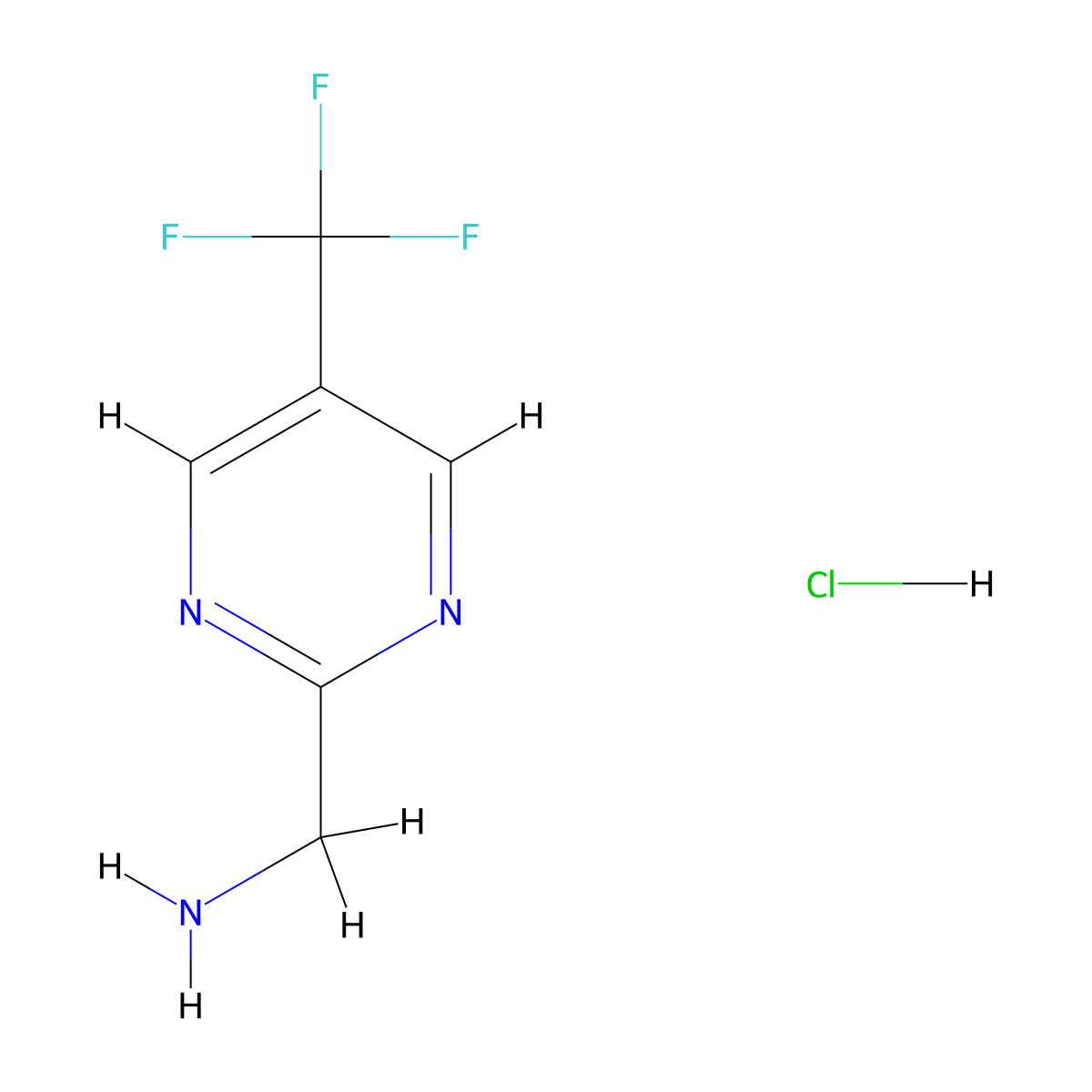 1-[5-(Trifluoromethyl)pyrimidin-2-yl]methanamine hydrochloride molecular structure, CAS 1780899-17-3