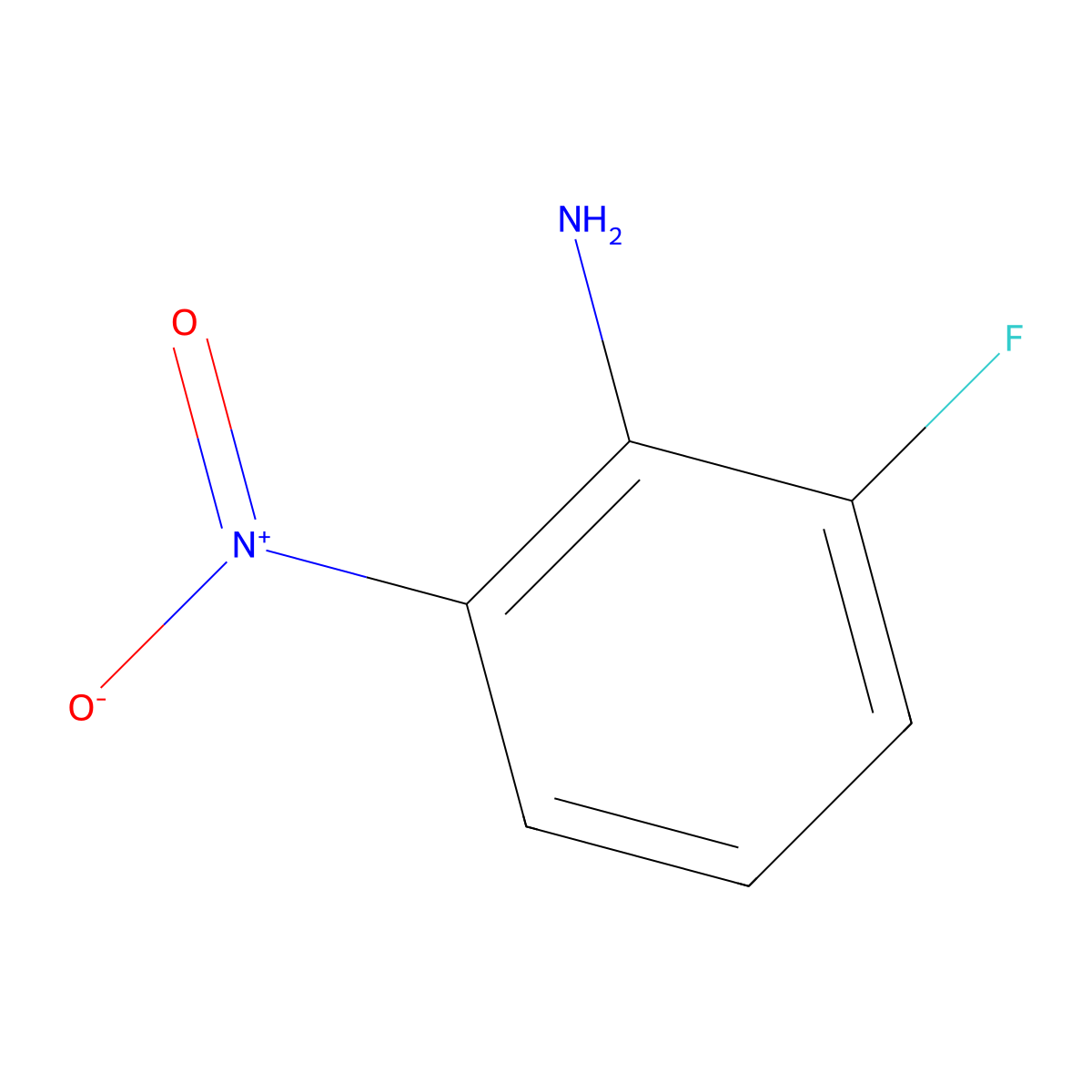 2-Fluoro-6-nitroaniline molecular structure, CAS 17809-36-8