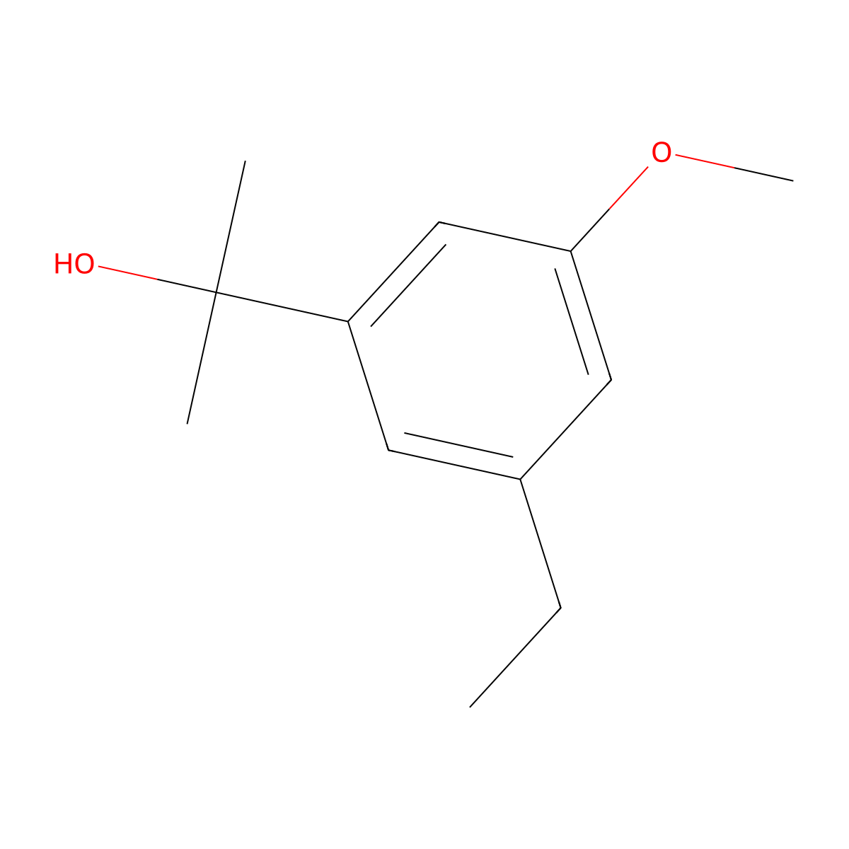 3-Ethyl-5-methoxy-alpha,alpha-dimethylbenZenemethanol molecular structure, CAS 1780904-25-7