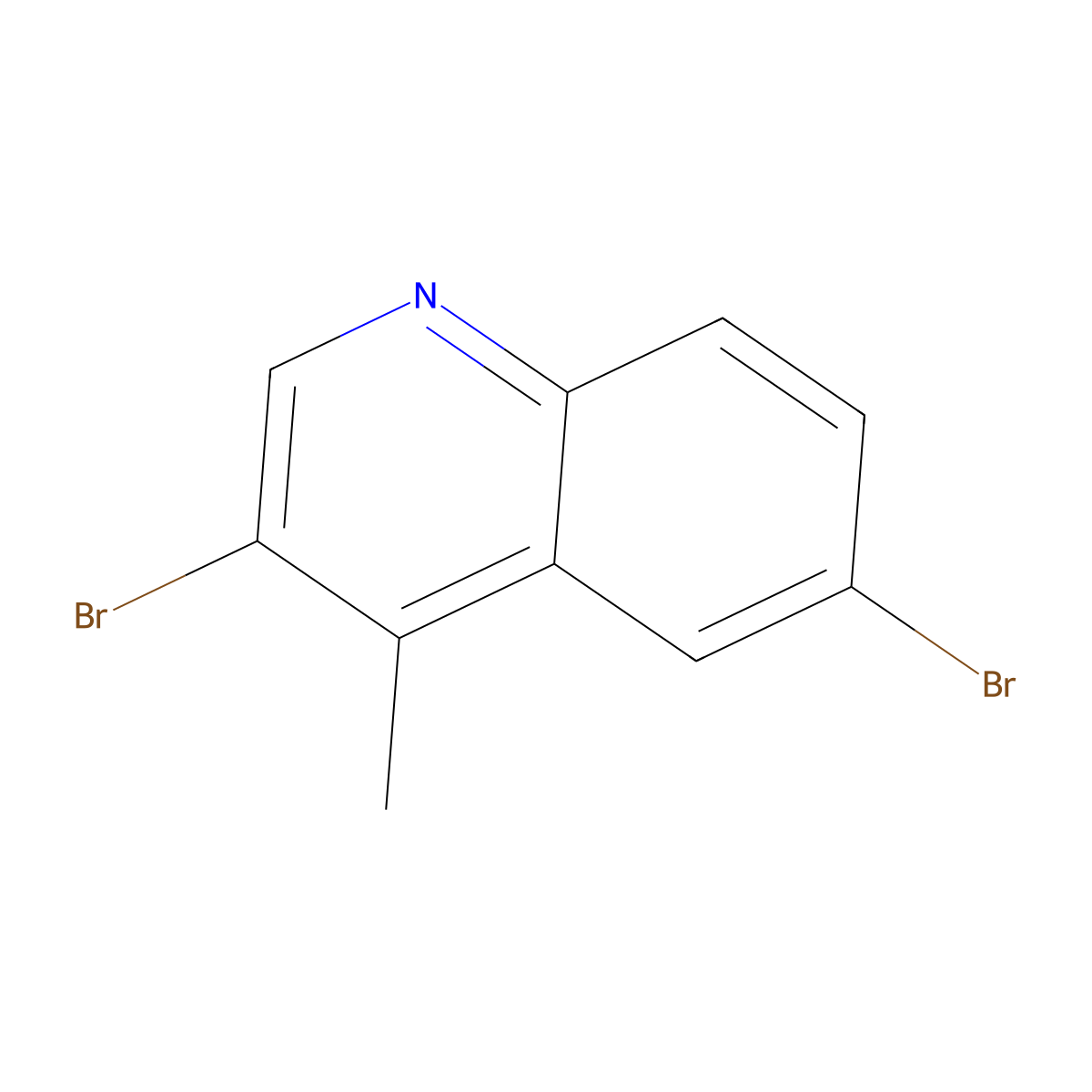 3,6-Dibromo-4-methylquinoline molecular structure, CAS 1780904-31-5