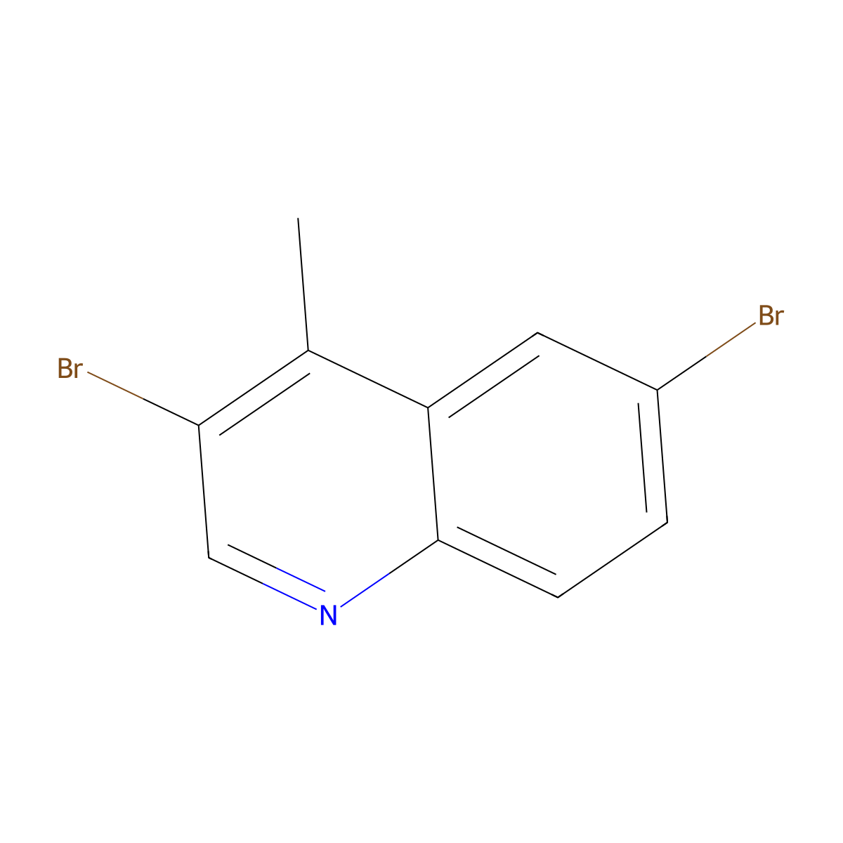 3,6-Dibromo-4-methylquinoline molecular structure, CAS 1780904-31-5